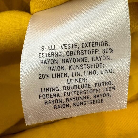 Maeve By Anthropologie Artemis Yellow Belted Asymmetric Midi Dress Size 2 - Picture 11 of 14